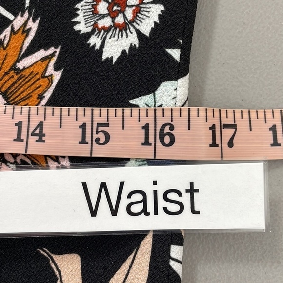 Topshop Mini Dress Tunic Floral Sheer Panel Black Pink Size 0 - Picture 11 of 12